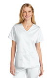 Wonderwink WW4560 Women's WorkFlex V Neck Top-White