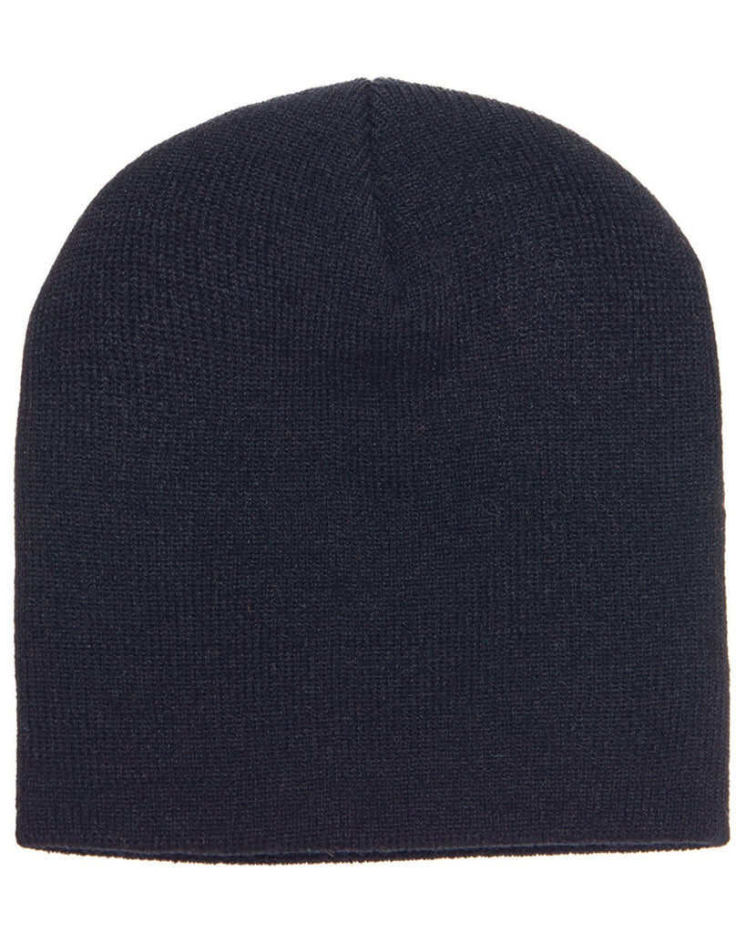 Yupoong-1500-Adult Knit Beanie-BLACK