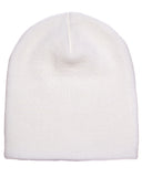 Yupoong-1500-Adult Knit Beanie-WHITE