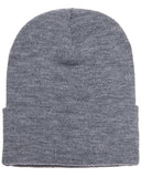 Yupoong-1501-Adult Cuffed Knit Beanie-HEATHER