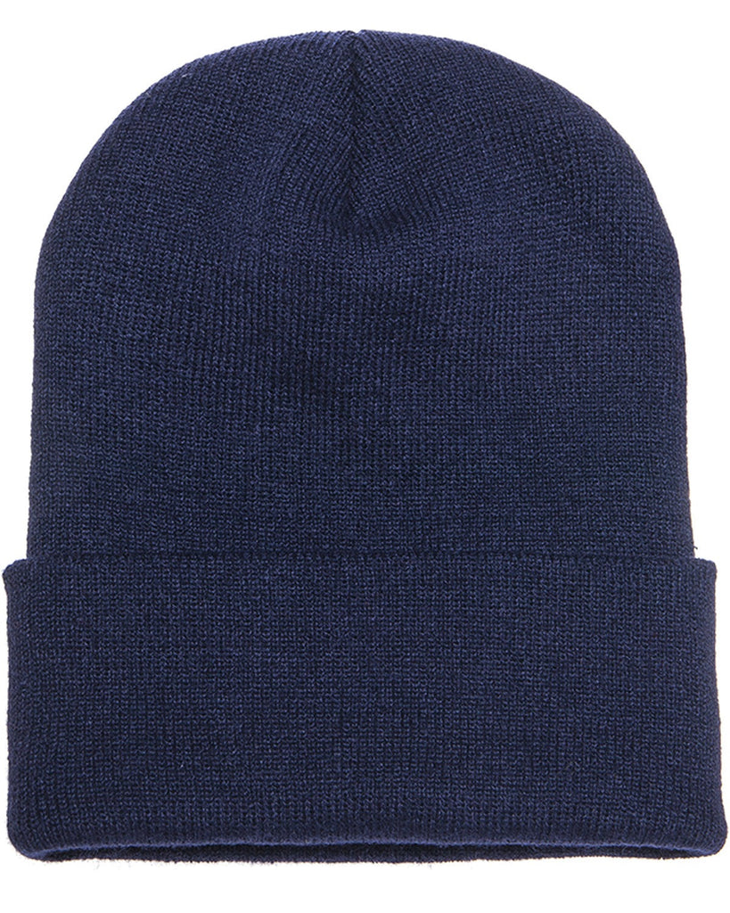 Yupoong-1501-Adult Cuffed Knit Beanie-NAVY