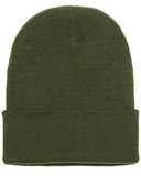 Yupoong-1501-Adult Cuffed Knit Beanie-OLIVE