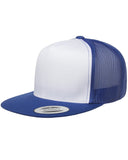 Yupoong-6006W-Adult Classic Trucker with White Front Panel Cap-ROYAL/ WHT/ ROYL