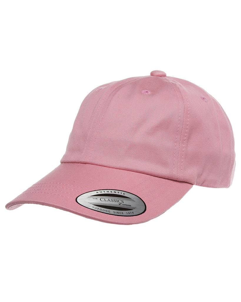 Yupoong-6245CM-Adult Low-Profile Cotton Twill Dad Cap-PINK