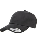 Yupoong-6245PT-Adult Peached Cotton Twill Dad Cap-BLACK