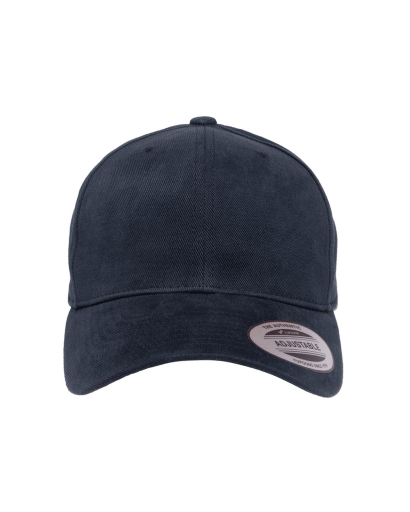 Yupoong-6363V-Adult Brushed Cotton Twill Mid-Profile Cap-NAVY