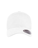 Yupoong-6363V-Adult Brushed Cotton Twill Mid-Profile Cap-WHITE