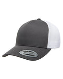 Yupoong-6506-Adult 5-Panel Retro Trucker Cap-CHARCOAL/ WHITE