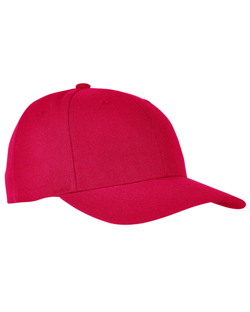 Yupoong-6789M-Premium Curved Visor Snapback-RED