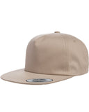 Yupoong-Y6502-Adult Unstructured 5-Panel Snapback Cap-KHAKI
