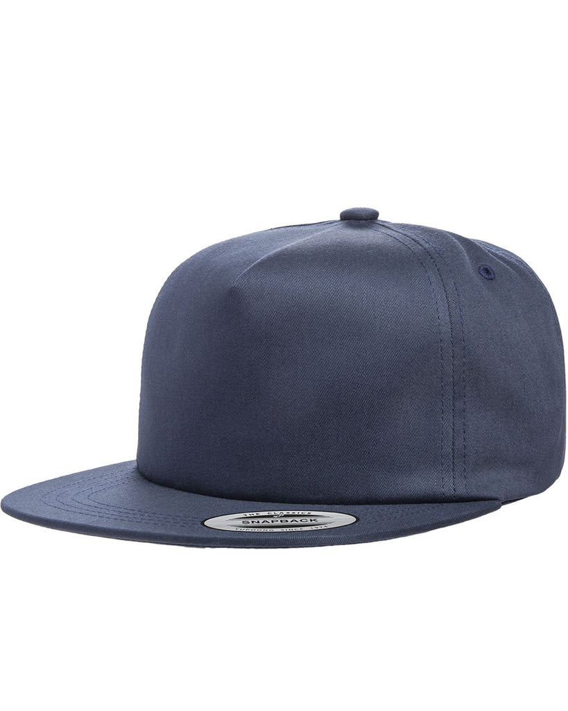 Yupoong-Y6502-Adult Unstructured 5-Panel Snapback Cap-NAVY