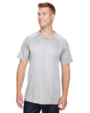 Augusta Sportswear-AG1565-Attain 2 Button Baseball Jersey -SILVER