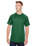 Augusta Sportswear-AG1565-Attain 2 Button Baseball Jersey -DARK GREEN