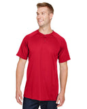 Augusta Sportswear-AG1565-Attain 2 Button Baseball Jersey -RED