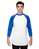 Augusta Sportswear-AG4420-3/4 Sleeve Baseball Jersey-WHITE/ ROYAL