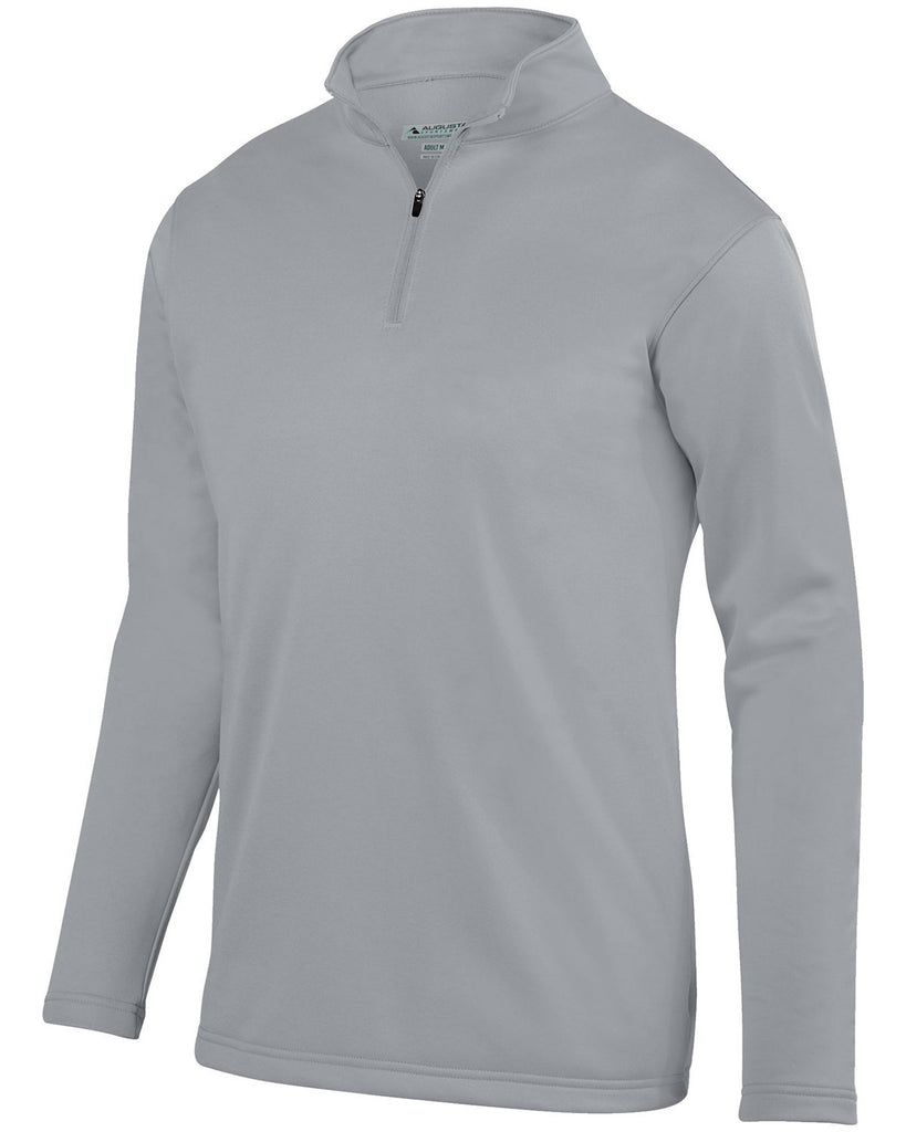Augusta Sportswear-AG5507-Wicking Fleece Quarter Zip Pullover-ATHLETIC GREY
