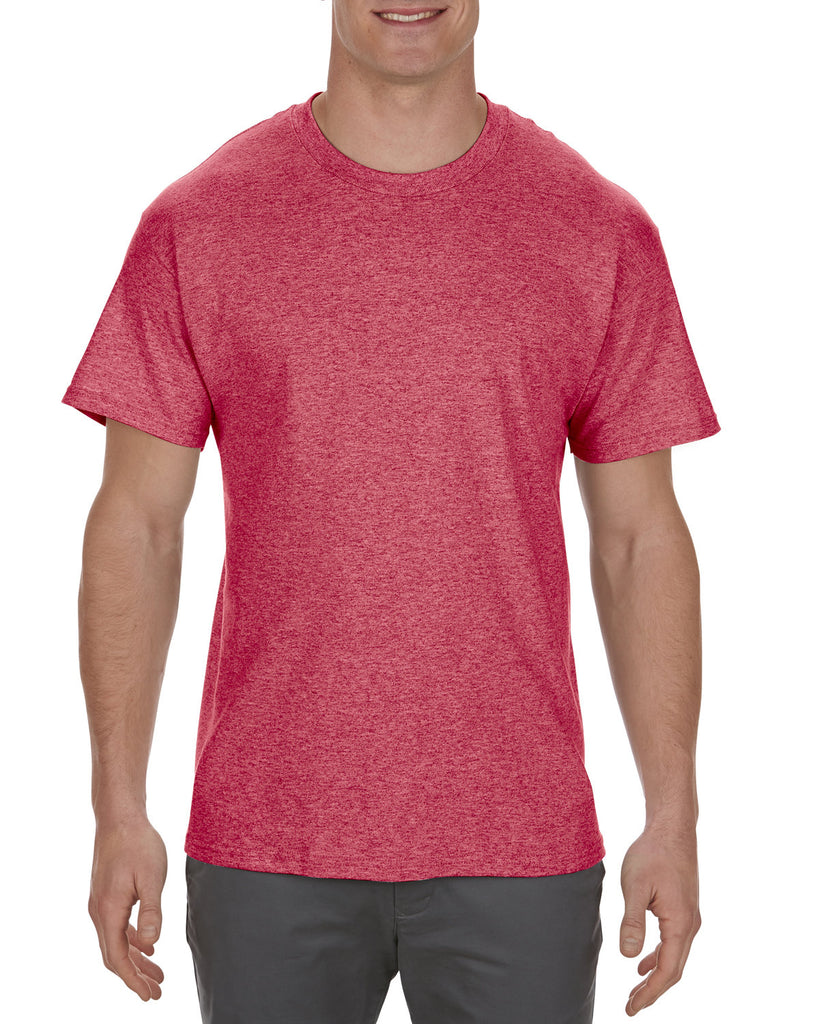 Alstyle-AL1901-100% Cotton T Shirt-RED HEATHER