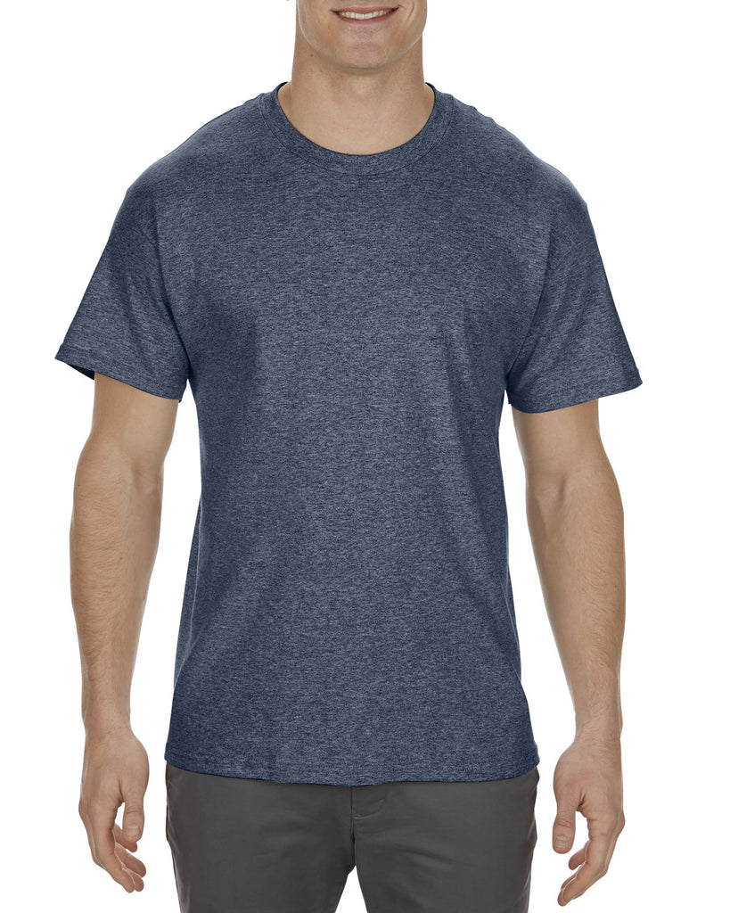 Alstyle-AL1901-100% Cotton T Shirt-NAVY HEATHER