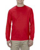 Alstyle-AL1904-100% Soft Spun Cotton Long Sleeve T Shirt-RED