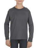 Alstyle-AL3384-100% Cotton Long Sleeve T Shirt-CHARCOAL HEATHER