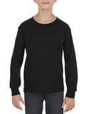 Alstyle-AL3384-100% Cotton Long Sleeve T Shirt-BLACK