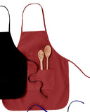 Big Accessories-APR52-Two-Pocket 28" Apron-RED