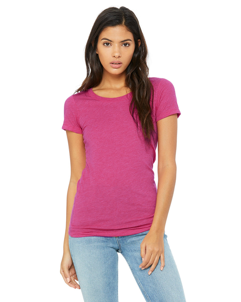 Bella + Canvas-B8413-Triblend Short Sleeve T Shirt-BERRY TRIBLEND