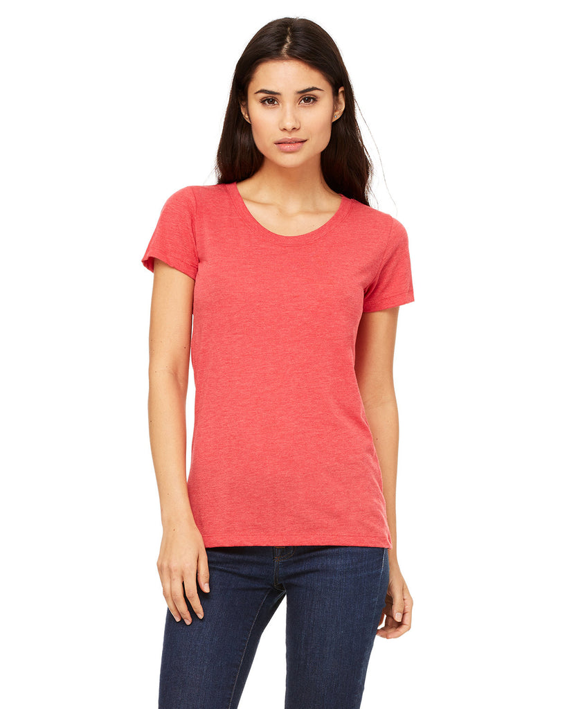 Bella + Canvas-B8413-Triblend Short Sleeve T Shirt-RED TRIBLEND