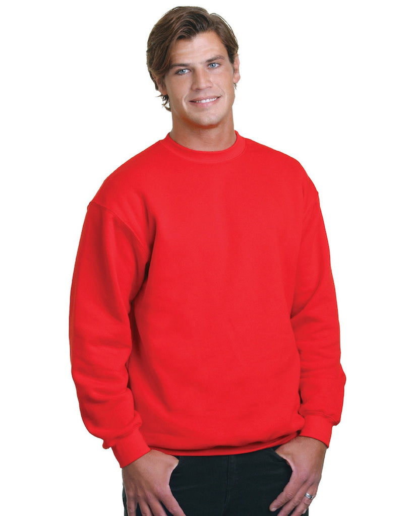 Bayside-BA1102-Heavyweight Crewneck Sweatshirt-RED