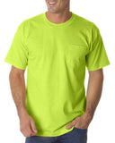 Bayside-BA1725-Pocket T Shirt-LIME GREEN
