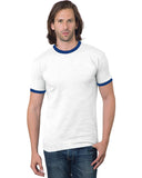 Bayside-BA1801-Ringer T Shirt-WHITE/ ROYAL