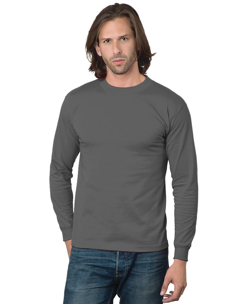 Bayside-BA2955-Union Made Long Sleeve T Shirt-CHARCOAL
