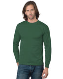 Bayside-BA2955-Union Made Long Sleeve T Shirt-FOREST GREEN