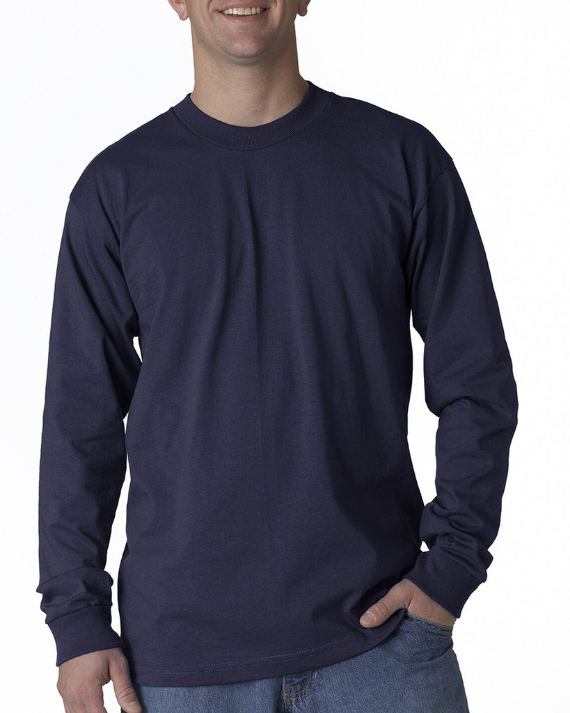 Bayside-BA2955-Union Made Long Sleeve T Shirt-NAVY