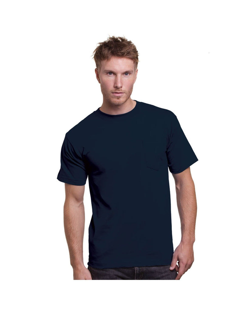 Bayside-BA3015-Union Made 6.1 Oz.Cotton Pocket T Shirt-NAVY