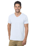 Bayside-BA5025-Fine Jersey V Neck T Shirt-WHITE