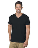 Bayside-BA5025-Fine Jersey V Neck T Shirt-BLACK