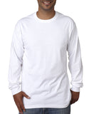 Bayside-BA5060-Long Sleeve T Shirt-WHITE