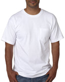 Bayside-BA5070-Short Sleeve T Shirt With Pocket-WHITE