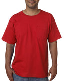 Bayside-BA5070-Short Sleeve T Shirt With Pocket-RED