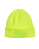 Big Accessories-BA527-Patch Beanie-NEON YELLOW