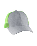 Big Accessories-BA540-Sport Trucker Cap-LT GRY/ NEON GRN