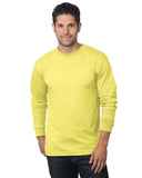 Bayside-BA6100-100% Cotton Long Sleeve T Shirt-YELLOW