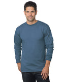 Bayside-BA6100-100% Cotton Long Sleeve T Shirt-DENIM