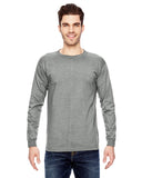 Bayside-BA6100-100% Cotton Long Sleeve T Shirt-DARK ASH