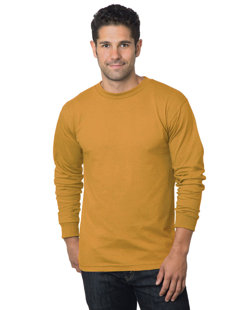 Bayside-BA6100-100% Cotton Long Sleeve T Shirt-GOLD