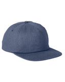 Big Accessories-BA615-Squatty Herringbone Cap-NAVY