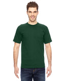 Bayside-BA7100-100% Cotton Pocket T Shirt-FOREST GREEN