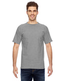 Bayside-BA7100-100% Cotton Pocket T Shirt-DARK ASH