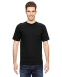 Bayside-BA7100-100% Cotton Pocket T Shirt-BLACK